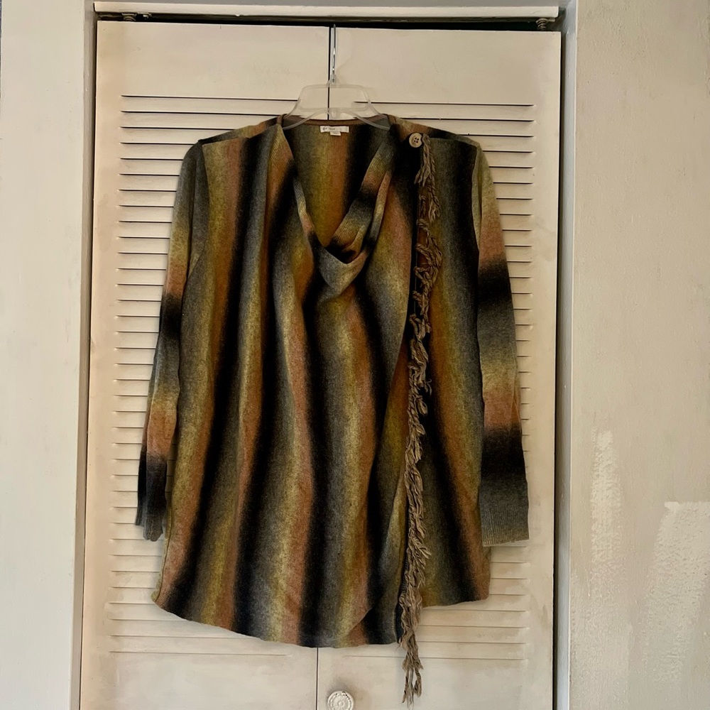 Est. 1946 Fringed Striped Multicolor Sweater